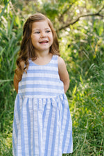 Load image into Gallery viewer, Weekend Dress in Harbor Seersucker
