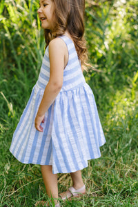 Weekend Dress in Harbor Seersucker