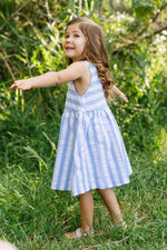 Load image into Gallery viewer, Weekend Dress in Harbor Seersucker
