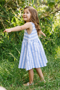 Weekend Dress in Harbor Seersucker
