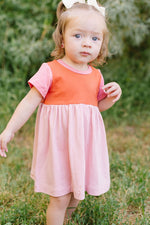 Load image into Gallery viewer, Playground Dress in Rose Colorblock

