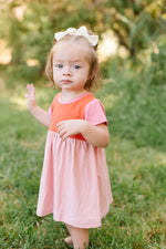 Load image into Gallery viewer, Playground Dress in Rose Colorblock
