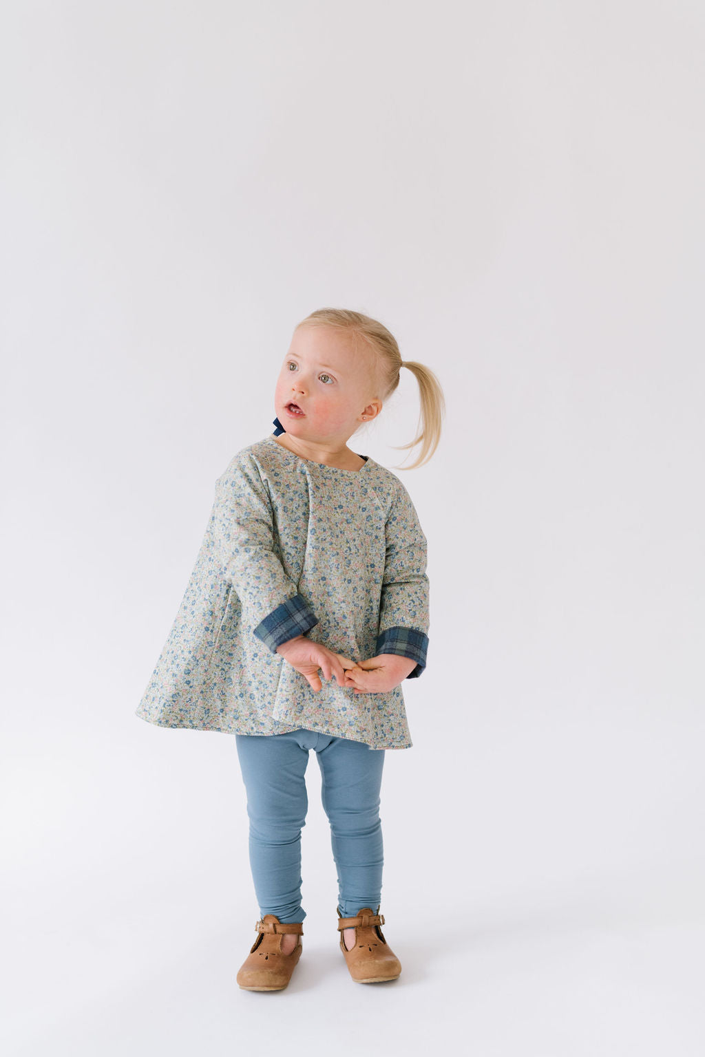 Reversible Swing Tunic in Schoolhouse Fleurs