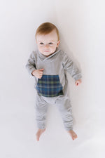 Load image into Gallery viewer, Bamboo Shawl Collar Romper in Gray Schoolhouse
