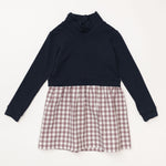 Load image into Gallery viewer, Funnel Sweatshirt Dress in Midnight + Cinnamon
