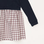 Load image into Gallery viewer, Funnel Sweatshirt Dress in Midnight + Cinnamon
