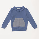 Load image into Gallery viewer, Bamboo Shawl Collar Sweatshirt in Cornflower
