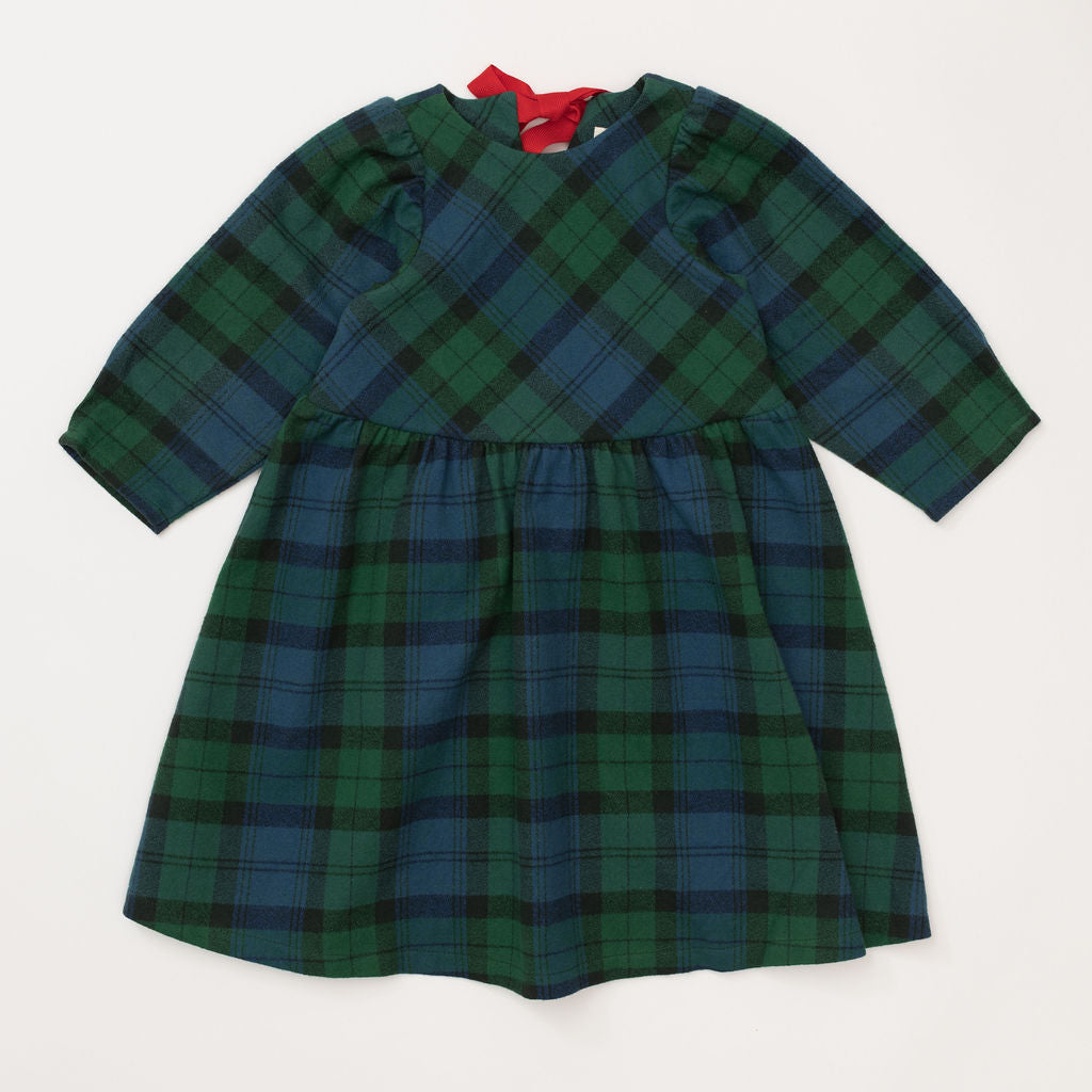 Birthday Dress in Evergreen Plaid Thimble Birthday Dress in Evergreen Plaid Thimble