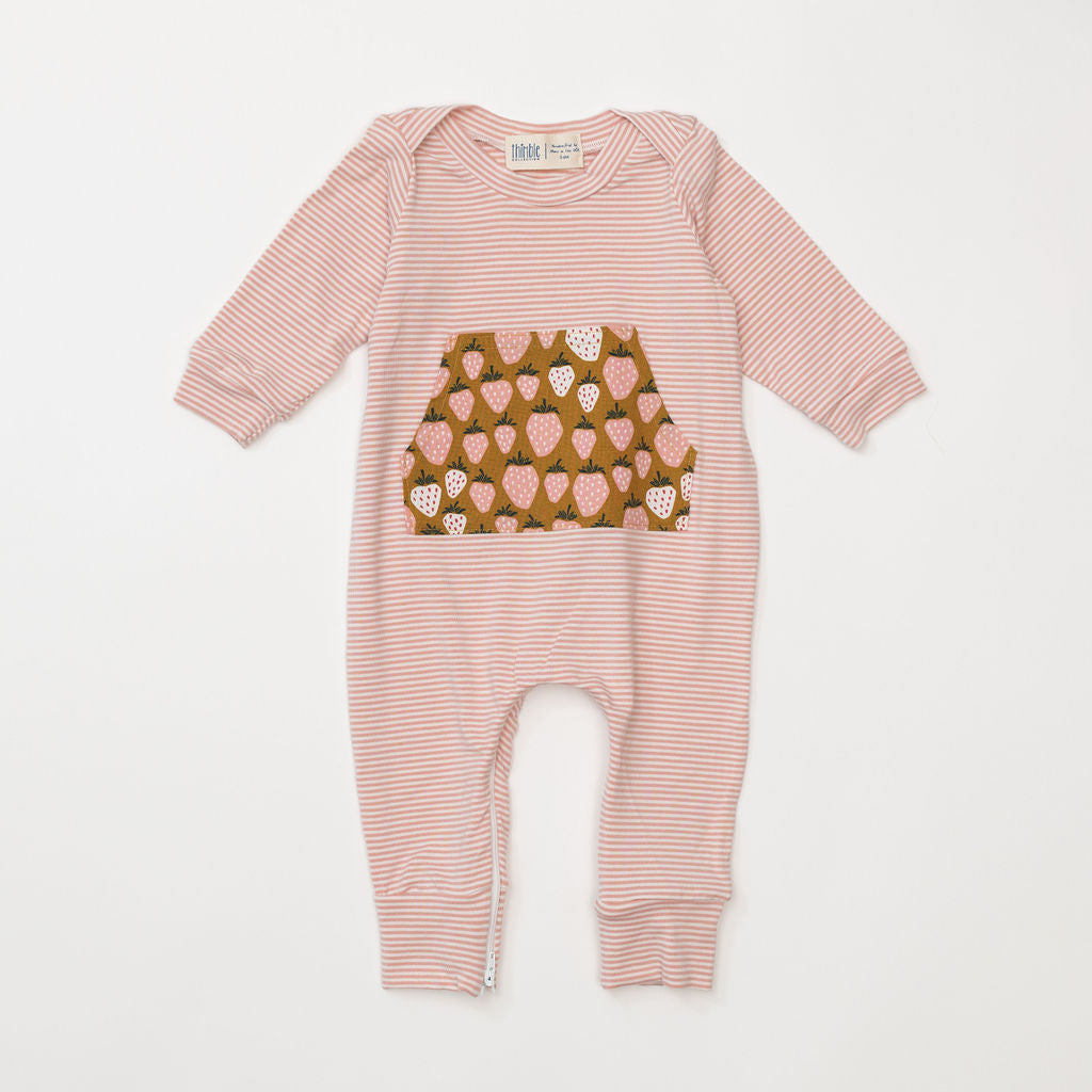Bamboo Zipper Romper in Autumn Berry