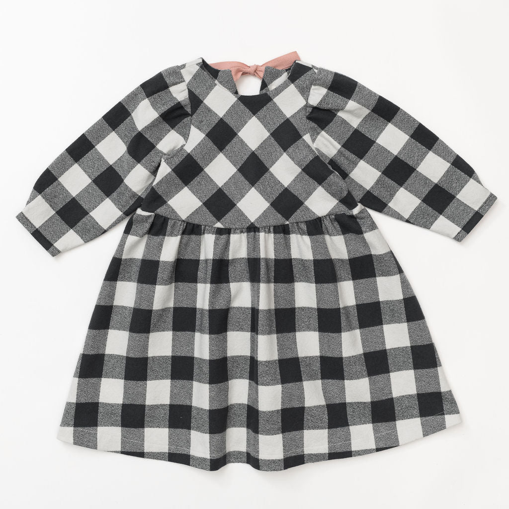 Birthday Dress in Pepper Gingham