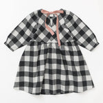 Load image into Gallery viewer, Birthday Dress in Pepper Gingham
