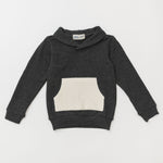 Load image into Gallery viewer, Bamboo Shawl Collar Sweatshirt in Pepper
