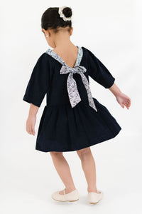 Celebration Dress in Midnight Corduroy