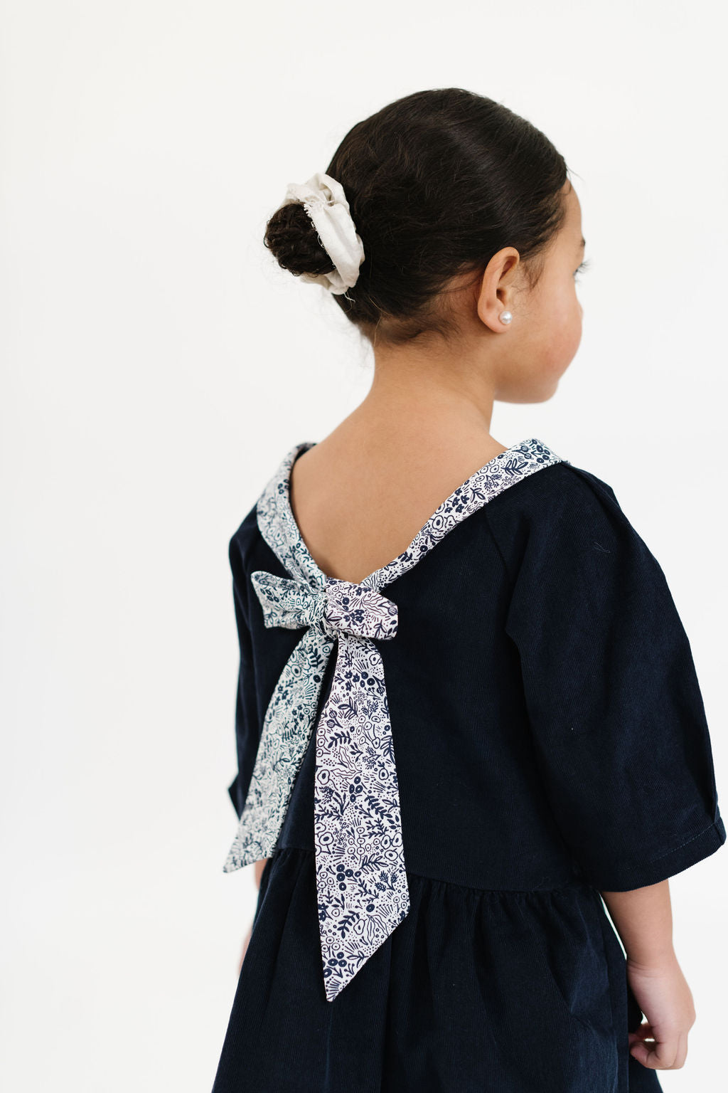 Celebration Dress in Midnight Corduroy