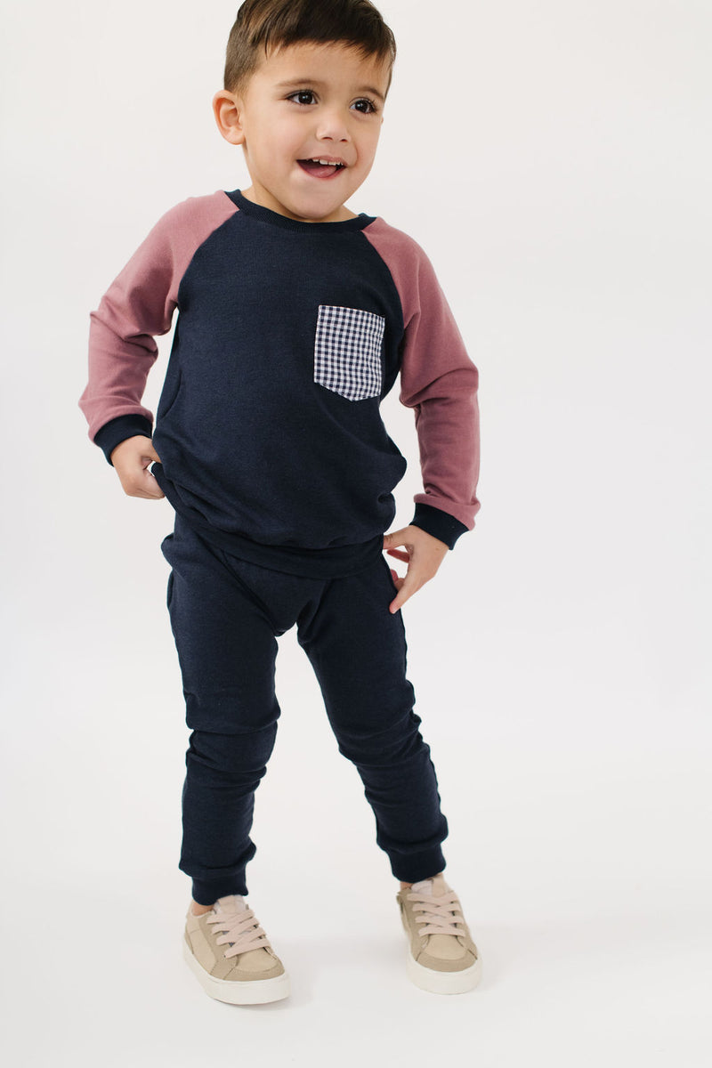 Bamboo Jogger in Midnight French Terry – Thimble