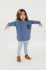 Load image into Gallery viewer, Bamboo Modern Sweatshirt in Cornflower Noel
