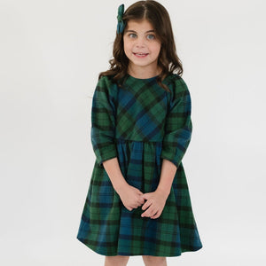 Birthday Dress in Evergreen Plaid Thimble Birthday Dress in Evergreen Plaid Thimble