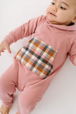 Load image into Gallery viewer, Bamboo Shawl Collar Romper in Rosewood
