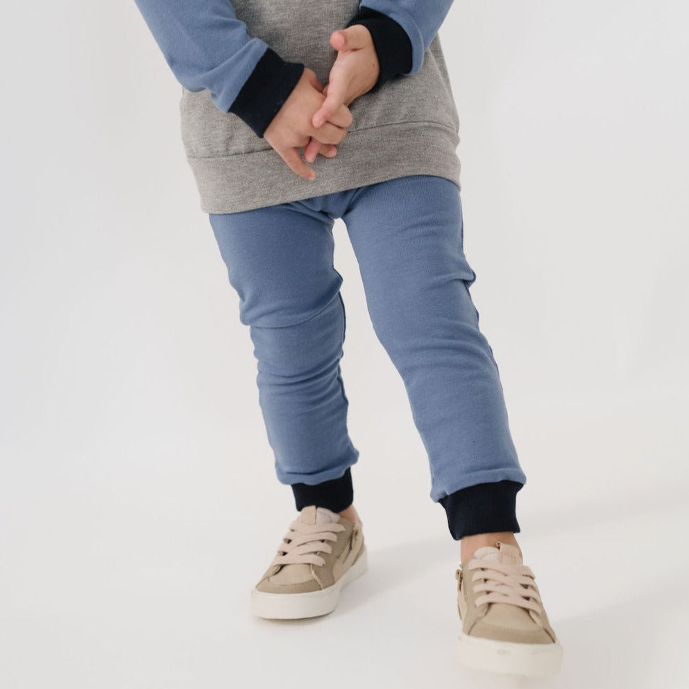 Bamboo Jogger in Cornflower French Terry