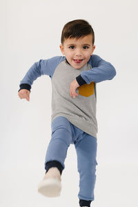 Bamboo Jogger in Cornflower French Terry
