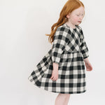 Load image into Gallery viewer, Birthday Dress in Pepper Gingham
