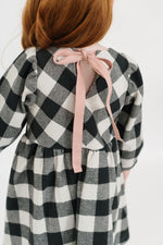 Load image into Gallery viewer, Birthday Dress in Pepper Gingham
