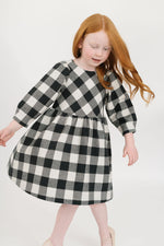 Load image into Gallery viewer, Birthday Dress in Pepper Gingham
