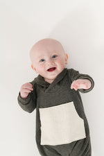 Load image into Gallery viewer, Bamboo Shawl Collar Romper in Pepper
