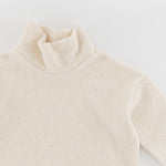 Load image into Gallery viewer, Women&#39;s Funnel Neck Sweatshirt in Cream Sherpa
