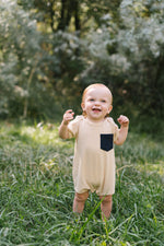 Load image into Gallery viewer, Bamboo Shortall in Buttercup Stripe
