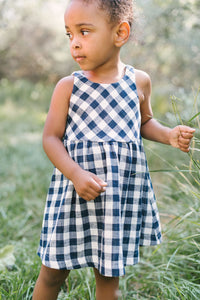 Weekend Dress in Midnight Gingham