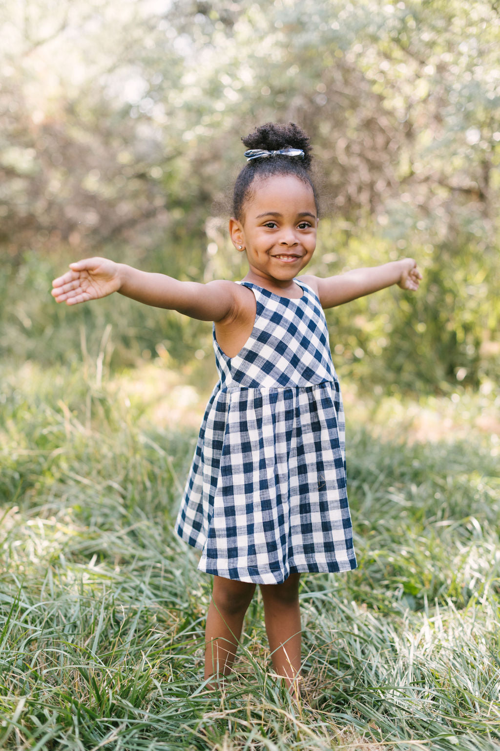 Weekend Dress in Midnight Gingham