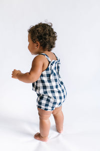 Knotted Shortall in Midnight Gingham