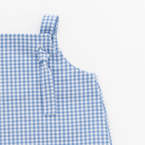 Knotted Shortall in Cornflower Gingham