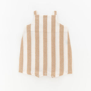 Knotted Shortall in Khaki Stripe