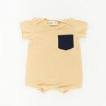 Load image into Gallery viewer, Bamboo Shortall in Buttercup Stripe
