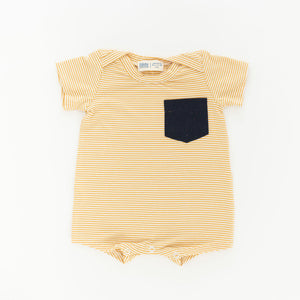 Bamboo Shortall in Buttercup Stripe