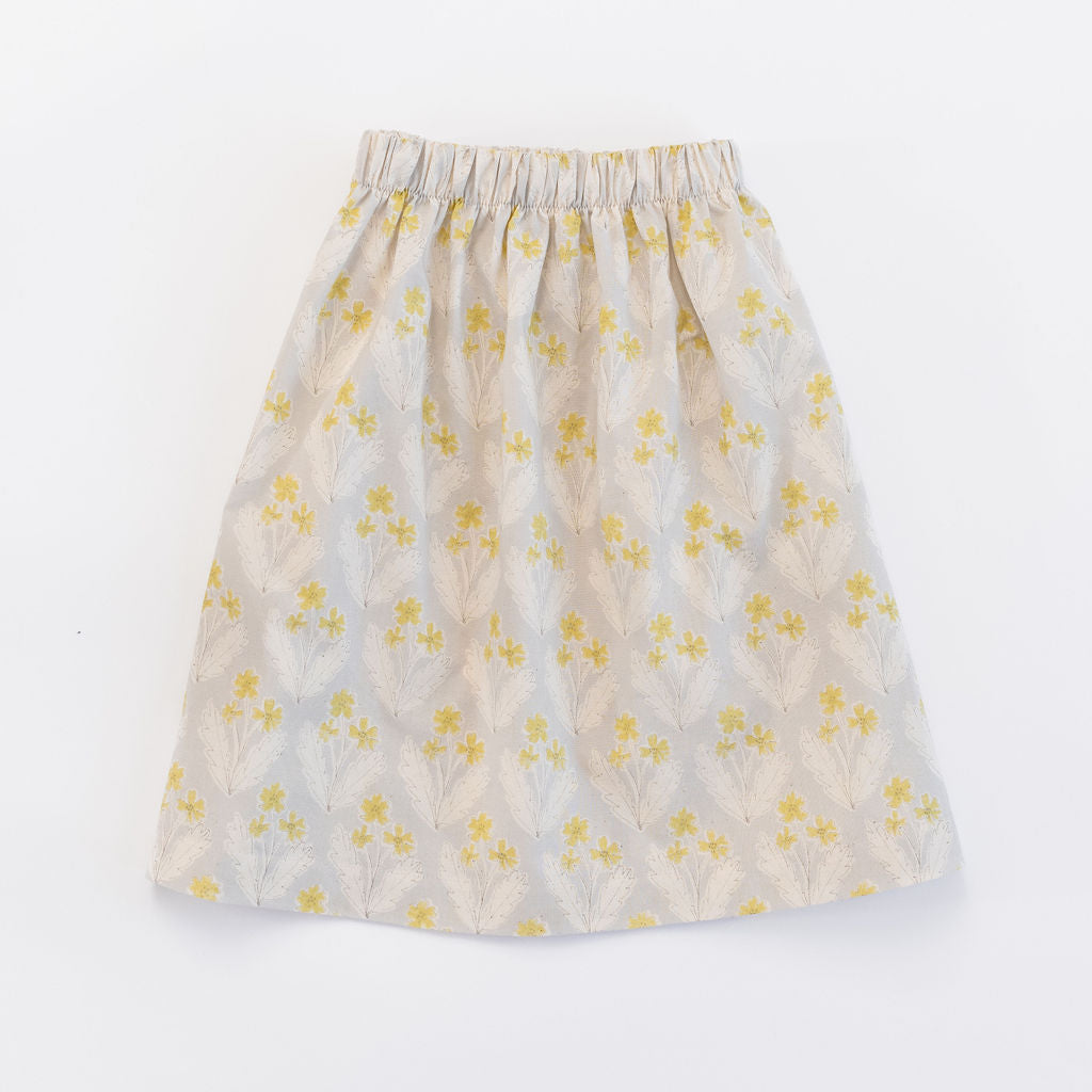 Midi Skirt in Citron Blooms