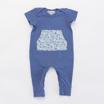Load image into Gallery viewer, Zipper Romper in Forget-Me-Not
