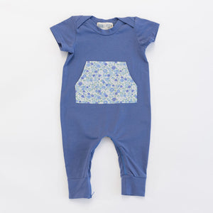 Zipper Romper in Forget-Me-Not