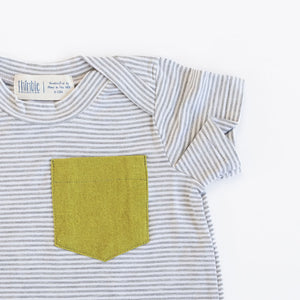 Bamboo Shortall in Stone Stripe