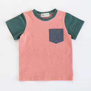 Colorblock Pocket Tee in Reef