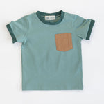 Load image into Gallery viewer, Ringer Pocket Tee in Pond

