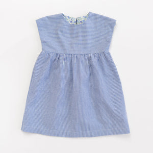 Picnic Dress in Azure Seersucker