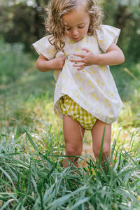 Flutter Bloomer in Citron Gingham