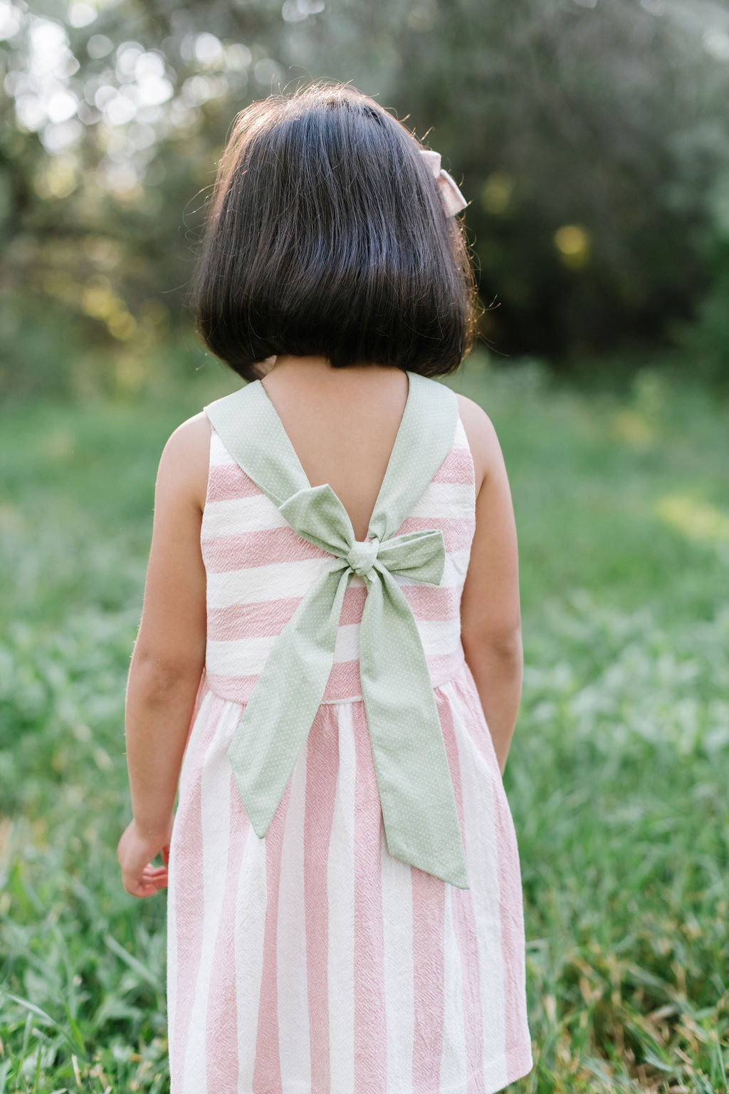 Sunday Dress in Rose Stripe