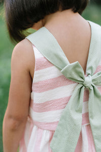 Sunday Dress in Rose Stripe