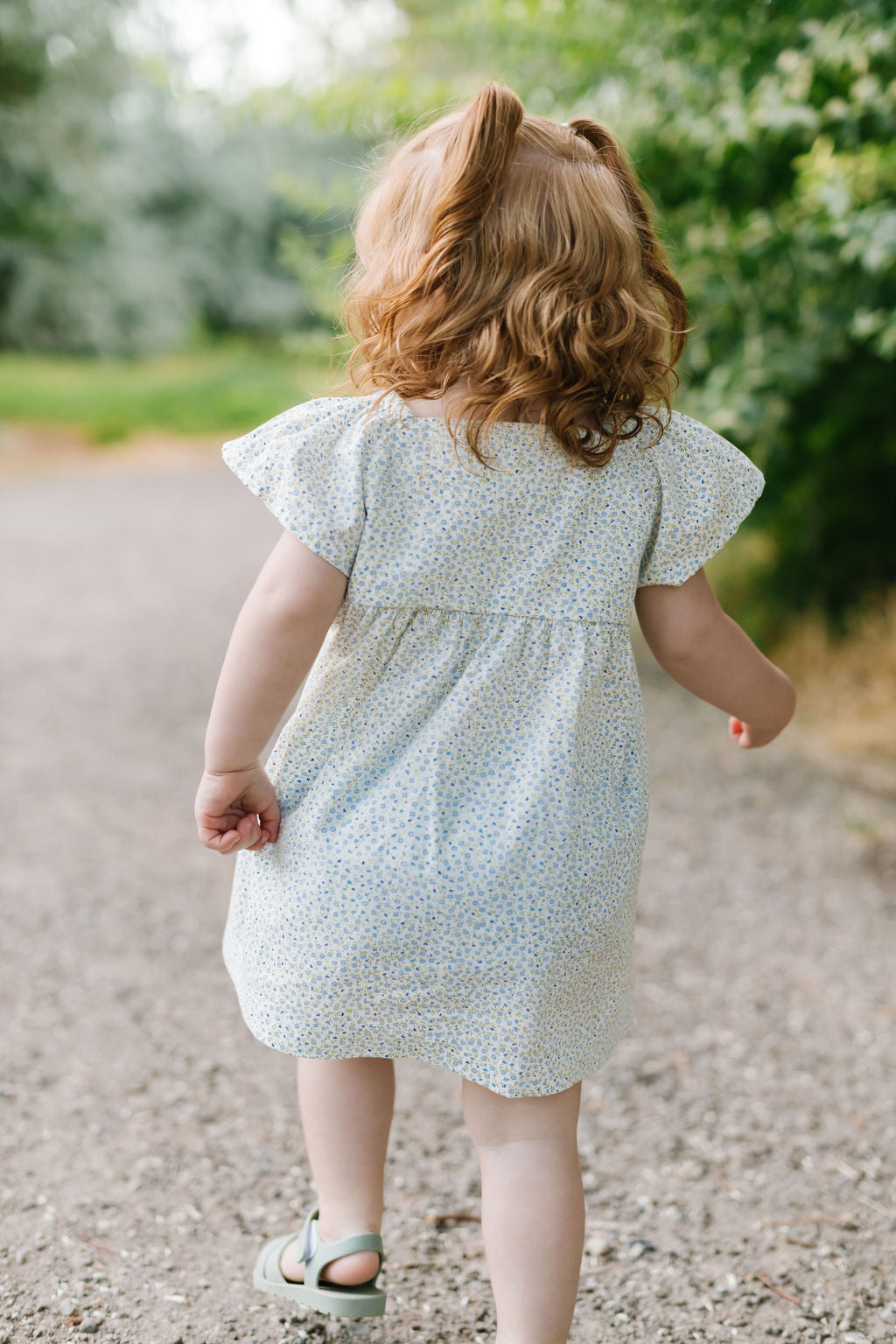 Empire Dress in Azure Garden