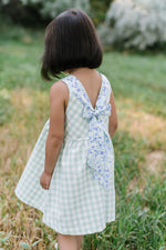 Load image into Gallery viewer, Sunday Dress in Pond Gingham
