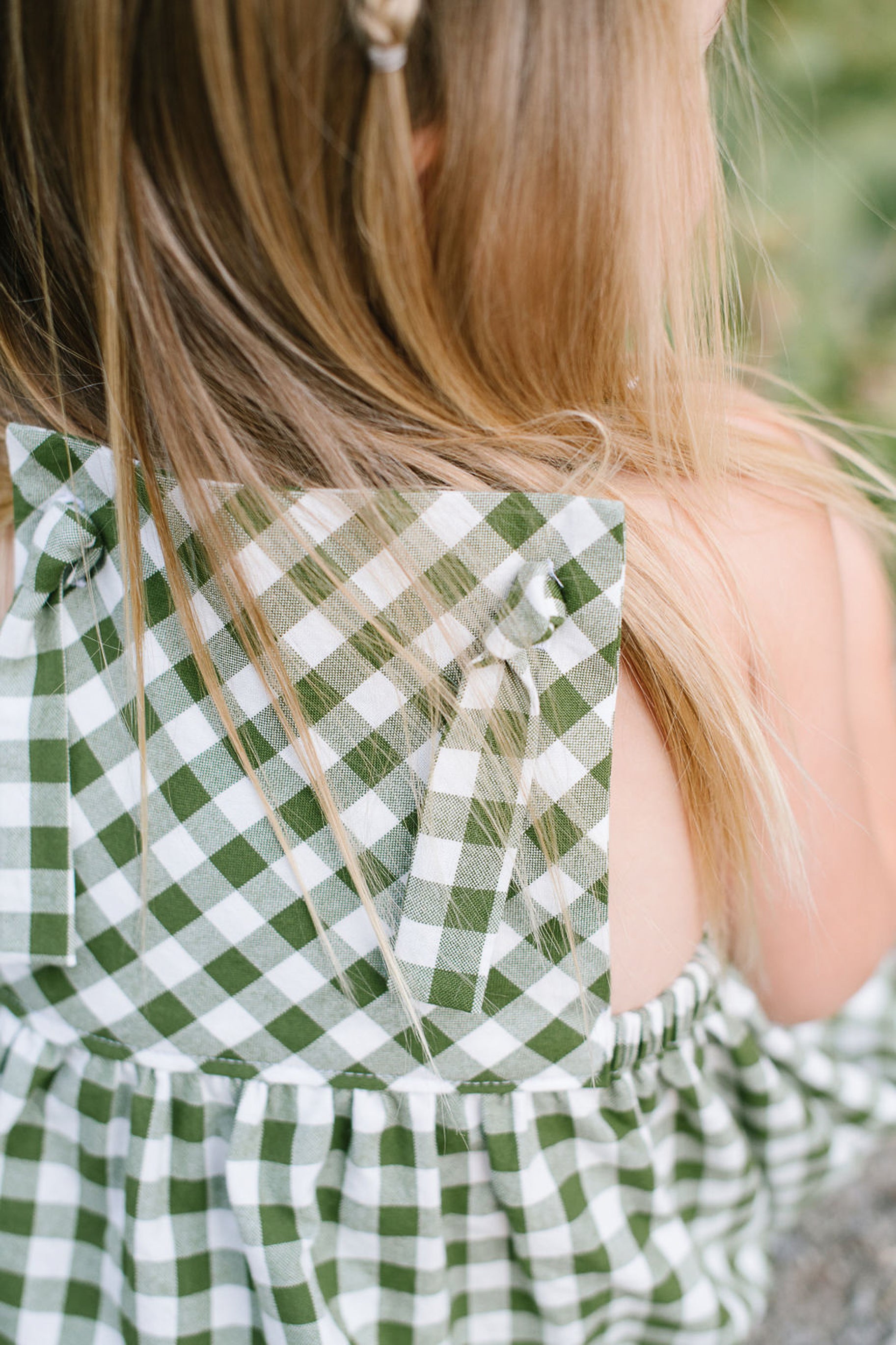 Pinafore Dress in Bush Gingham